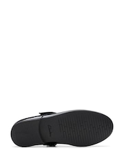 Clarks Black Patent Wide Fit (G) Finja Tap Mary Jane Bow Leather Shoes - Image 7 of 7
