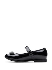 Clarks Finja Tap Mary Jane Bow Patent School Shoes - Imagen 2 de 8