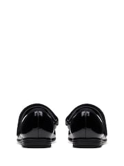 Clarks Finja Tap Mary Jane Bow Patent School Shoes - Imagen 8 de 8