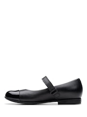 Clarks Black Wide Fit (G) Finja Gem Mary Jane Shoes - Image 2 of 7