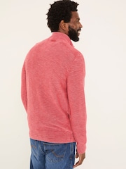 FatFace Washed Red Berwick Laundered Half Neck Jumper - Image 2 of 6
