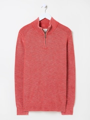 FatFace Washed Red Berwick Laundered Half Neck Jumper - Image 6 of 6