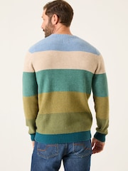 Hinton Green Stripe Crew Neck Jumper - Image 2 of 8