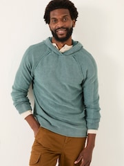 FatFace Sage Green Berwick 100% Cotton Laundered Hoodie - Image 1 of 5