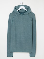 FatFace Sage Green Berwick 100% Cotton Laundered Hoodie - Image 5 of 5