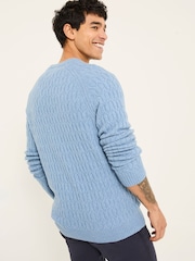 FatFace Light Blue Hinton Textured Knitted Crew Neck Jumper - Image 2 of 5