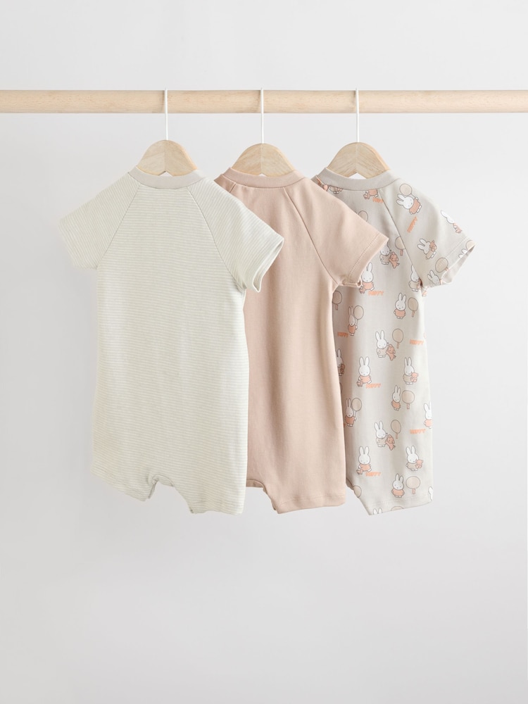 Neutral Miffy Miffy 3 Pack Baby Romper (0mths-2yrs) - Image 5 of 13