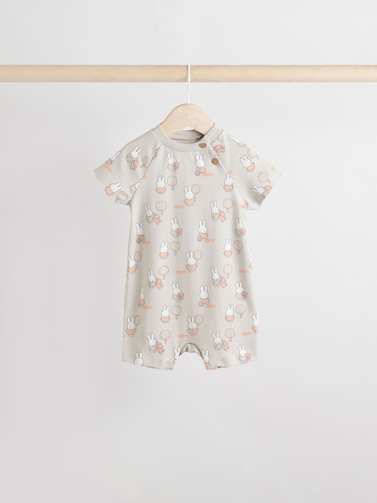 Neutral Miffy Miffy 3 Pack Baby Romper (0mths-2yrs) - Image 8 of 13