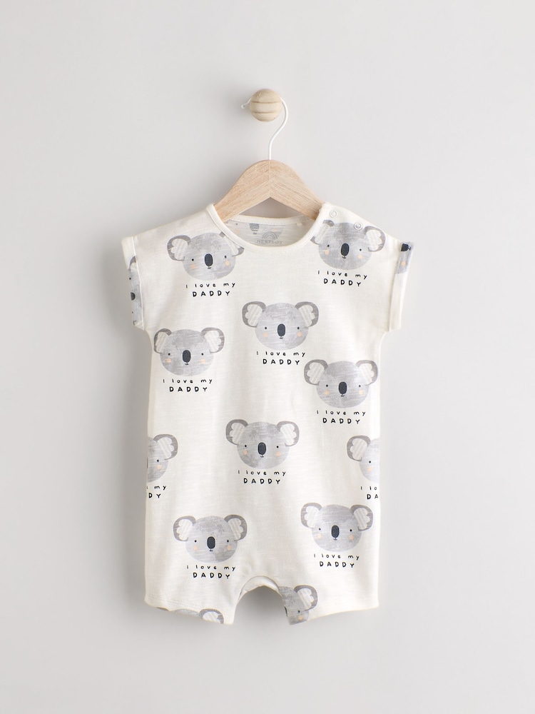 Ecru „I Love My Daddy“ - Baby Romper (0-18mths) - Bild 1 von 7 Ecru „I Love My Daddy“ - Baby Romper (0-18mths) - Bild 1 von 7