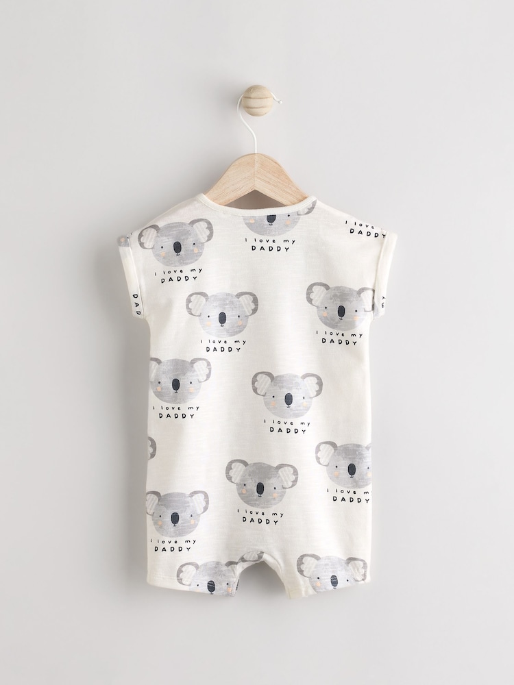 Ecru I Love My Daddy Baby Romper (0-18mths) - Image 2 of 7