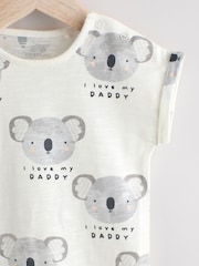 Ecru I Love My Daddy Baby Romper (0-18mths) - Image 3 of 7