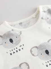 Ecru I Love My Daddy Baby Romper (0-18mths) - Image 4 of 7
