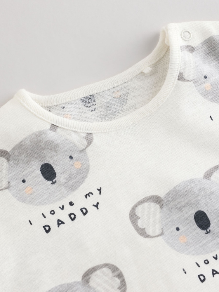 Ecru I Love My Daddy Baby Romper (0-18mths) - Image 4 of 7
