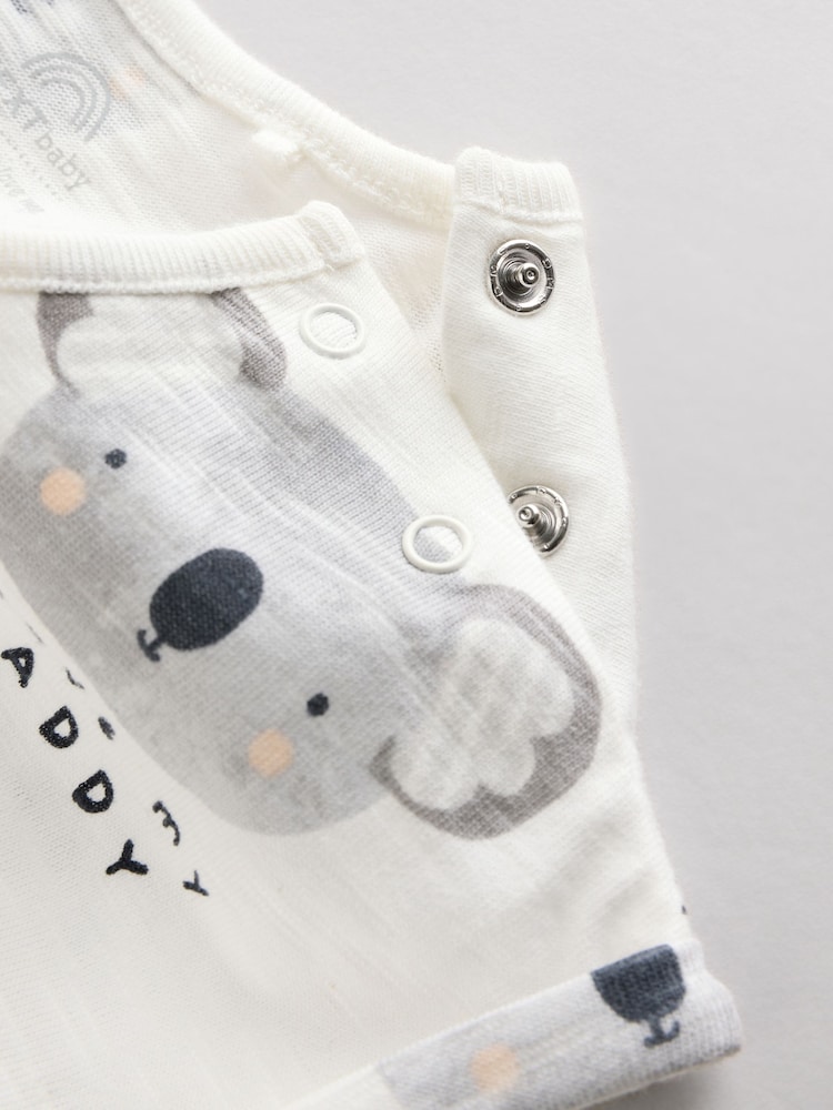 Ecru I Love My Daddy Baby Romper (0-18mths) - Image 6 of 7