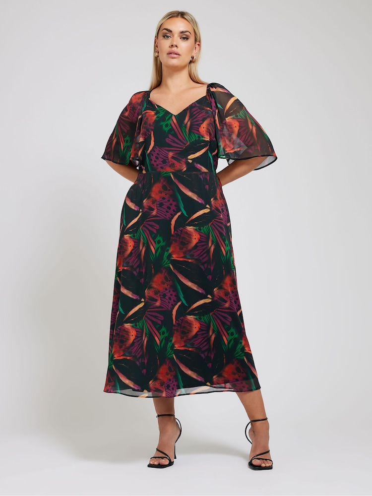 Yours Curve London Butterfly Maxi Dress - Bild 2 von 5 Yours Curve London Butterfly Maxi Dress - Bild 2 von 5