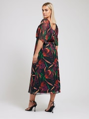 Yours Curve Black London Butterfly Maxi Dress - Image 3 of 5