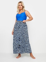 Yours Curve Blue Animal Beach Skirt - Image 2 of 5