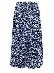 Yours Curve Blue Animal Beach Skirt - Image 5 of 5