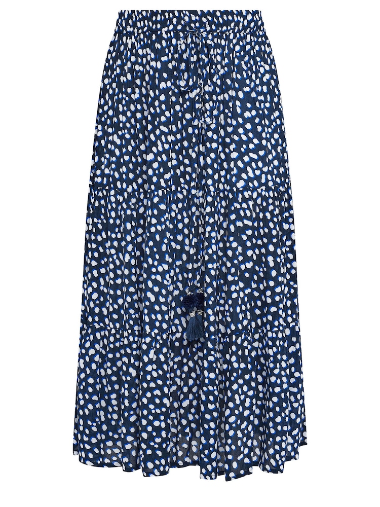 Yours Curve Blue Animal Beach Skirt - Image 5 of 5