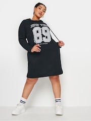 Yours Curve Black Hoodie Dress - Image 2 of 5