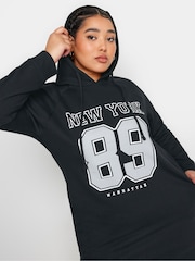Yours Curve Black Hoodie Dress - Image 4 of 5