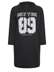Yours Curve Black Hoodie Dress - Image 5 of 5