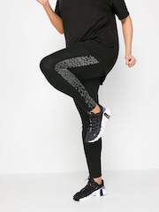 Yours Curve Black Side Panel Active Leggings - Image 3 of 4