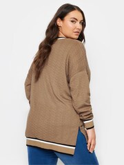 Yours Curve Natural Structured Sweatshirt - Image 3 of 5