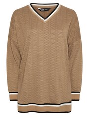 Yours Curve Natural Structured Sweatshirt - Image 5 of 5