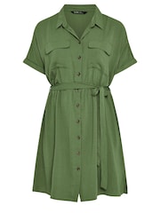 Yours Curve Green Utility Airflow Dress - Image 3 of 3