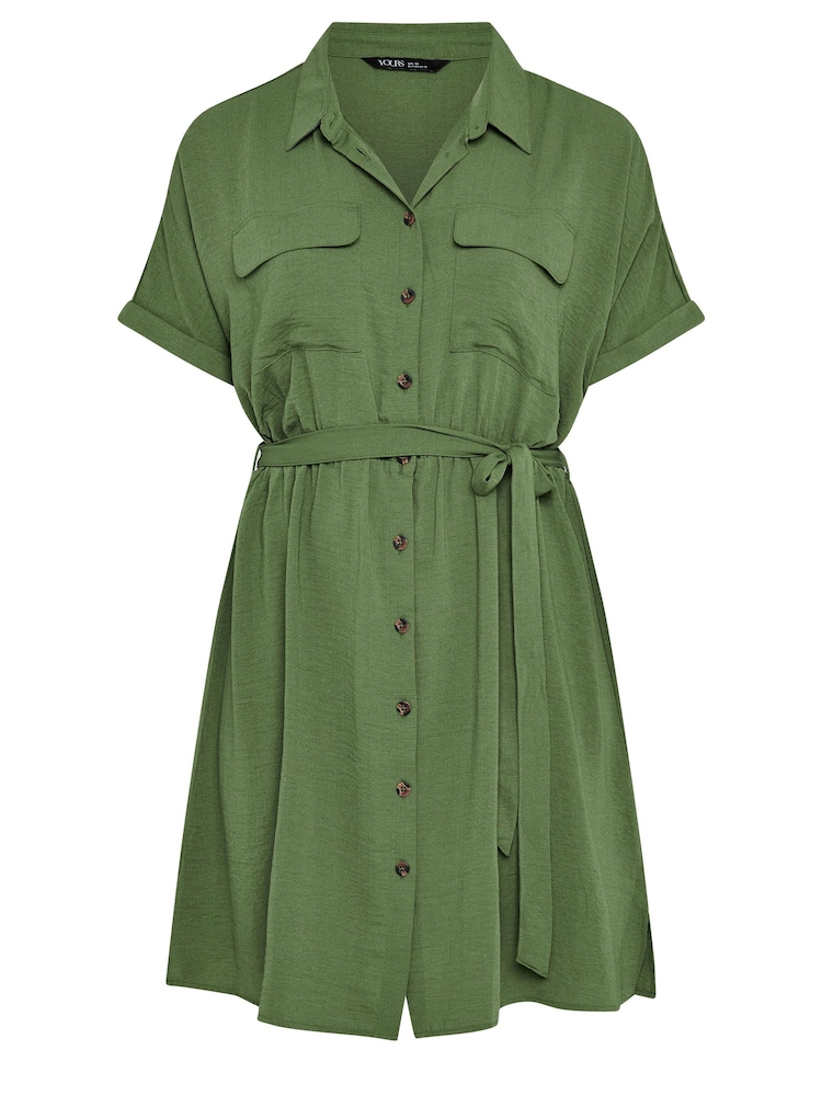 Yours Curve Green Utility Airflow Dress - Image 3 of 3