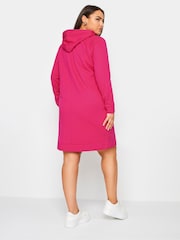 Yours Curve Pink Hoodie Dress - Image 3 of 5