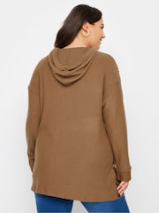 Yours Curve Natural Animal Print Embellished Hoodie - Image 3 of 5