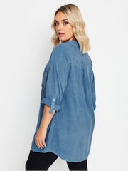 Azul - Camisa de cambray de Yours Curve - Imagen 4 de 5