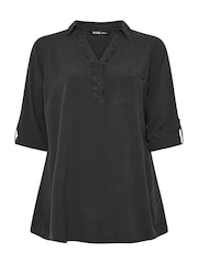 Negro - Camisa de cambray de Yours Curve - Imagen 5 de 5