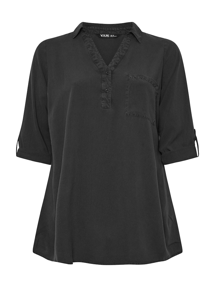 Negro - Camisa de cambray de Yours Curve - Imagen 5 de 5 Negro - Camisa de cambray de Yours Curve - Imagen 5 de 5