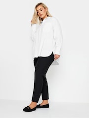 Yours Curve White Oversized 100% Cotton Shirt - Image 3 of 6