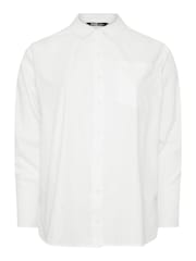 Yours Curve White Oversized 100% Cotton Shirt - Image 6 of 6