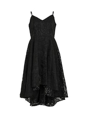 Yours Curve Black Lace High Low Prom Dress - Image 6 of 6
