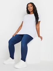 Yours Curve Black Core Basic T-Shirts 3 Pack - Image 5 of 9