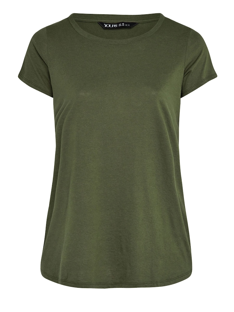 Yours Curve Black Core Basic T-Shirts 3 Pack - Image 9 of 9