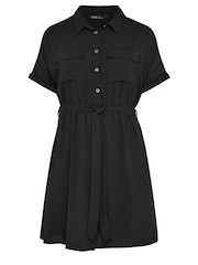Yours Curve Black Utility Airflow Dress - Image 5 of 5
