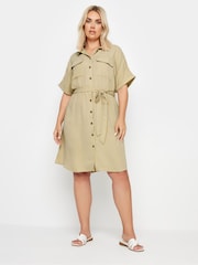 Yours Curve Natural Utility Airflow Dress - Image 1 of 4
