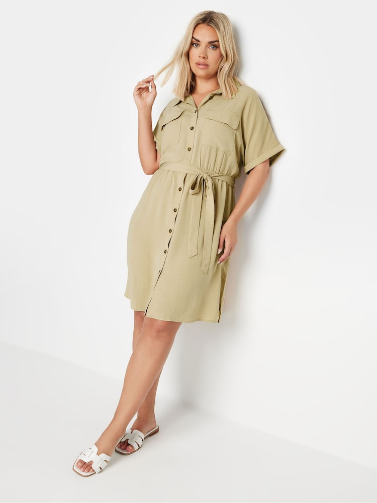 Yours Curve Natural Utility Airflow Dress - Image 2 of 4