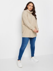Yours Curve Natural Soft Touch Turtle Neck Jumper - Image 2 of 5