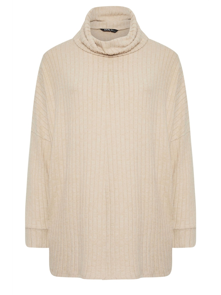 Yours Curve Natural Soft Touch Turtle Neck Jumper - Image 5 of 5