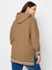 Yours Curve Natural Structured Hoodie - Image 3 of 5