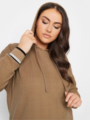 Yours Curve Natural Structured Hoodie - Image 4 of 5