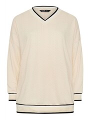 Yours Curve White Structured Sweatshirt - Image 5 of 5
