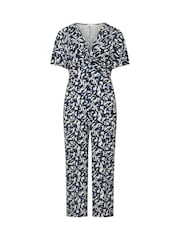 Yours Curve Abstract Print Knot Front Jumpsuit - Imagen 5 de 5